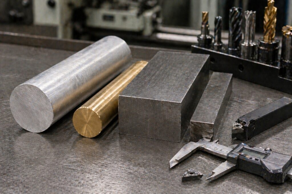 best materials for machining projects aluminum brass mild steel tool steel