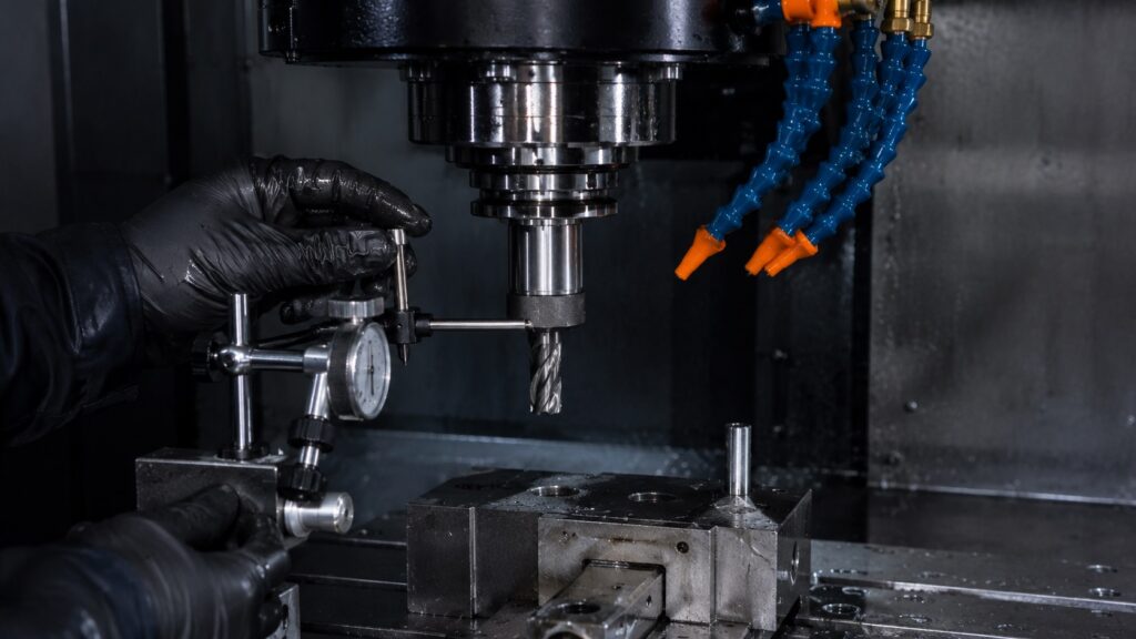 CNC machining setup for adaptive milling operation