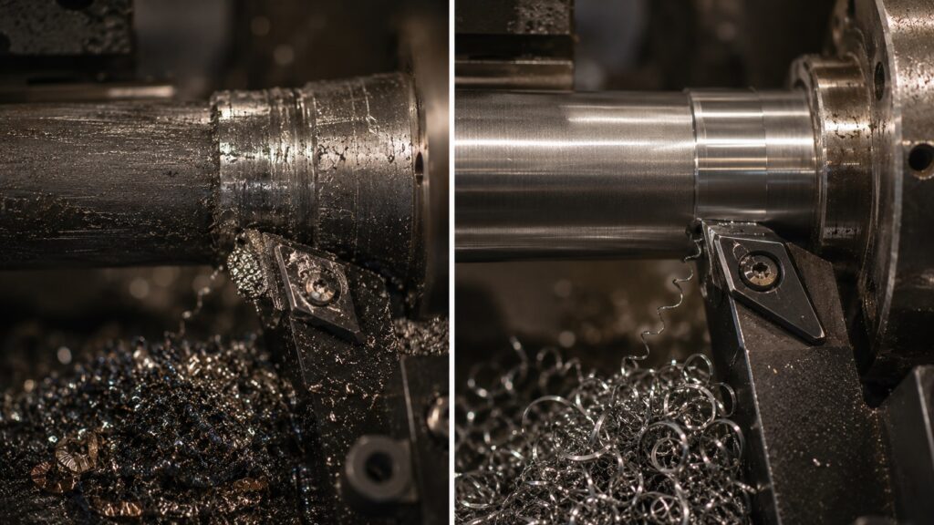Comparison of machining hardened steel versus properly annealed steel