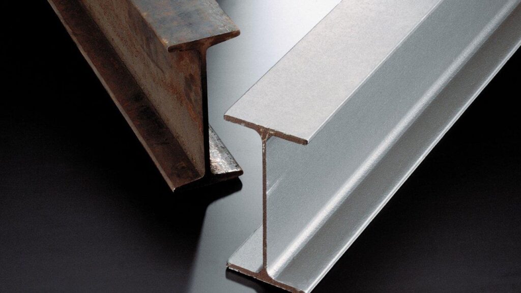comparison of untreated bare steel vs properly finished steel showing rust prevention