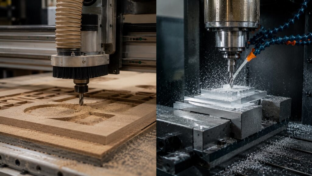 Comparison between CNC router and CNC milling machine