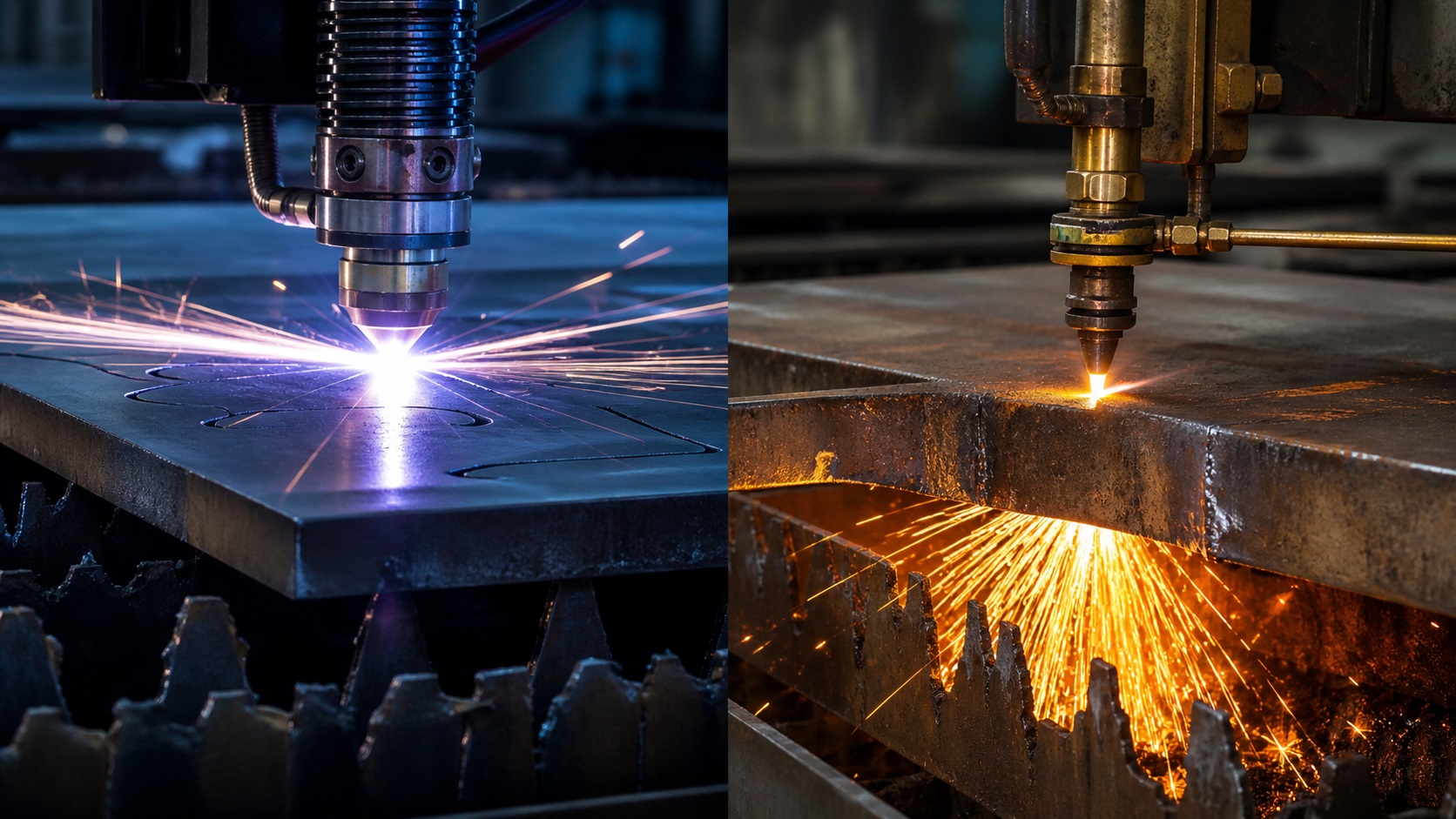 plasma cutting vs flame cutting comparison clean vs rough cut