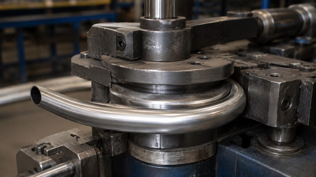 Rotary draw bender forming stainless steel tubing